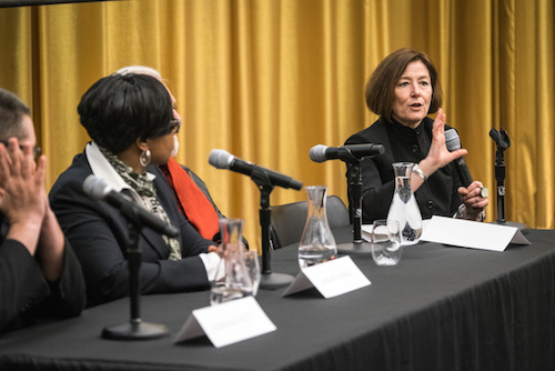 March 30, 2016 -- KEYNOTE PANEL: "Voices and Visions Of St. Louis: Past, Present, Future". Held at Piper Auditorium, Gund Hall, 48 Quincy Street, Cambridge, on Wednesday, March 30, 2016. Introductory remarks: MOHSEN MOSTAFAVI, dean and Alexander and Victoria Wiley Professor of Design, Harvard GSD Moderator: DIANE DAVIS, chair of the Department of Urban Planning and Design, Harvard GSD Panelists: JAMILAH NASHEED, Missouri State Senator ; JOSEPH HEATHCOTT, The New School/ Parsons School of Design