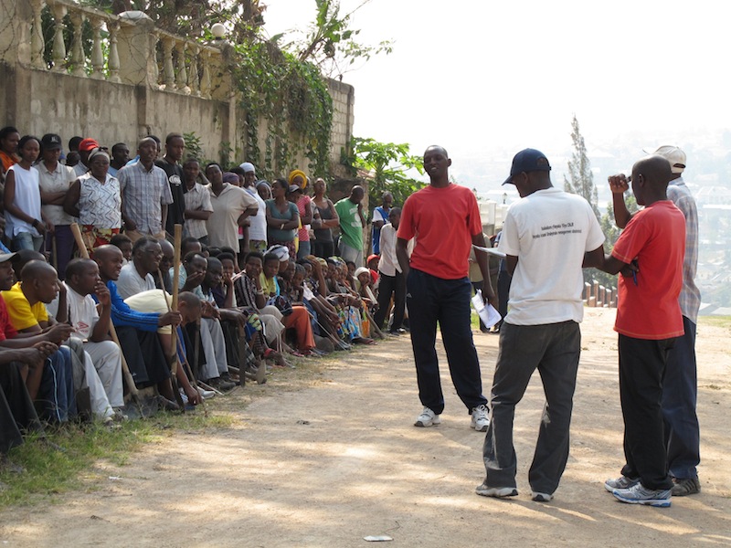 Umaganda neighborhood council in Kigali, Rwanda