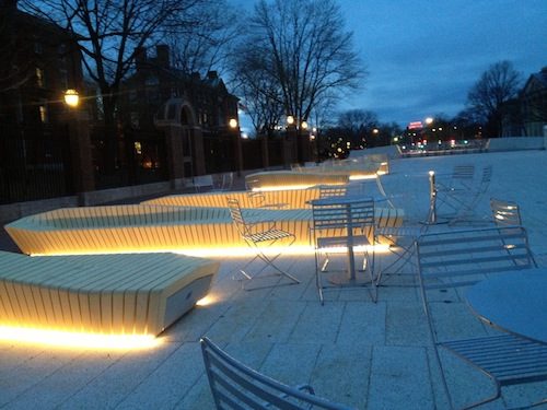 Stoss Plaza at night