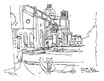 Image: Travel Sketches by Paul Krueger, Wheelwright Fellow 1963–64.
