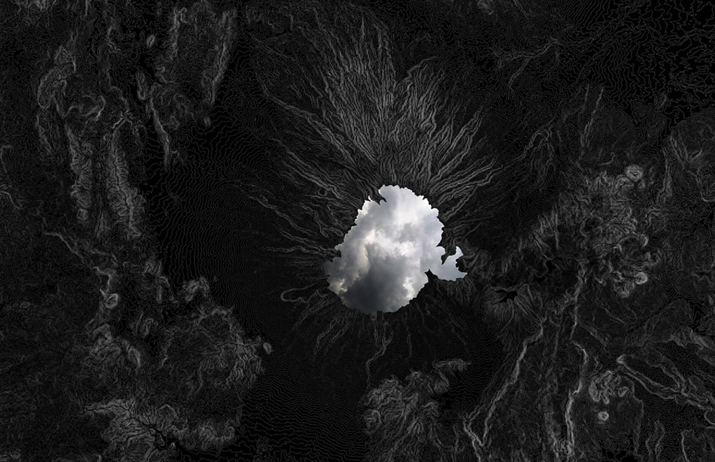 Emergence from within. Cartographic representation, geospatial mixed data, collage.