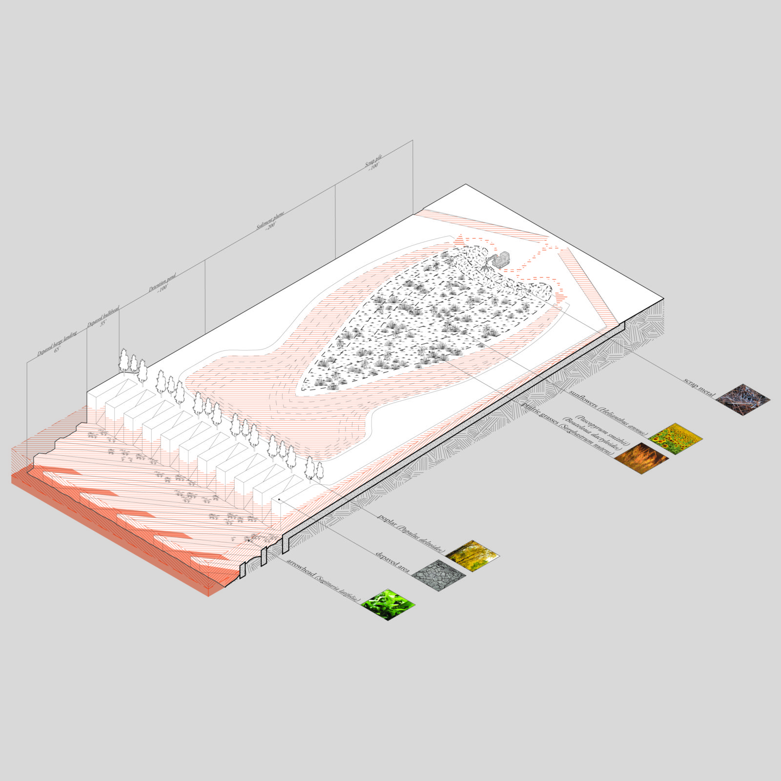 Axonometric view of project rendering by Adam Himes (MAUD '17) and Sophie Juneau (MArch '18), members of the Fall 2016 option studio "Re-tooling Metropolis." Image courtesy Adam Himes and Sophie Juneau.