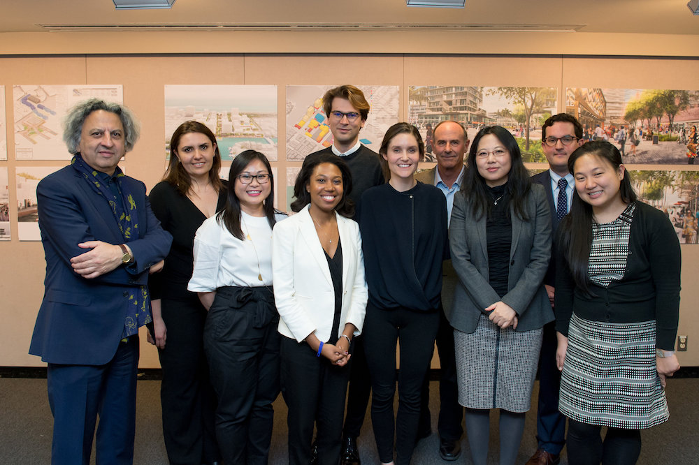 Samuel Plimpton MBA ’77, MArch ’80 and William J. Poorvu MBA ’58 joined in Gund Hall for a reception and review of the winner and runner up of the 2017 Plimpton-Poorvu Design Prize.