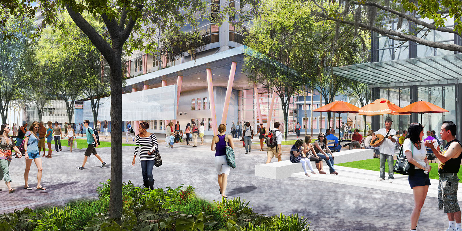 The Hub. As the groudbreaking component, The Hub includes a culinary institute and school as an institutional anchor seeking to reinforce employment and local opportunity. Major festivals will be cultivated through a partnership between the local elementary school and Miami Culinary Institute to offer events such as cooking demonstrations, after classes for kids, and community workshops.
