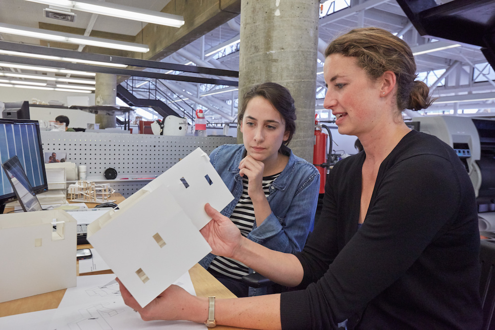 Students working at their desks. Fall 2015