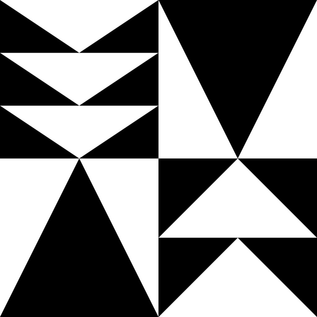 black and white geometric abstraction