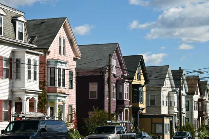 A row of houses on Beacon Street.