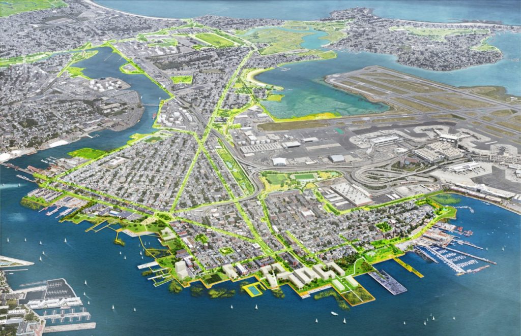 Study for "Coastal Resilience Solutions for East Boston and Charlestown" by Stoss Landscape Urbanism.