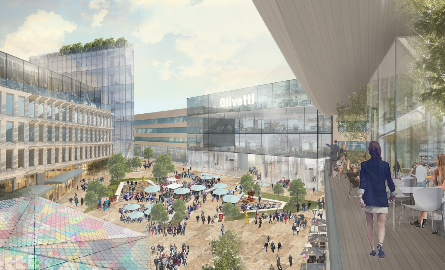 Proposal for "Glories Olivetti | Barcelona, Spain," second-place winner in the GSD's 2018 Plimpton-Poorvu Design Prize