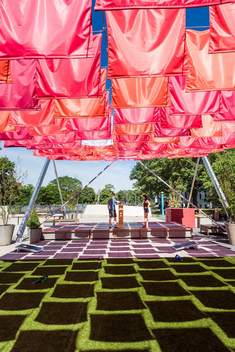 "Wavelength" brings color and shade to Science Center Plaza Harvard