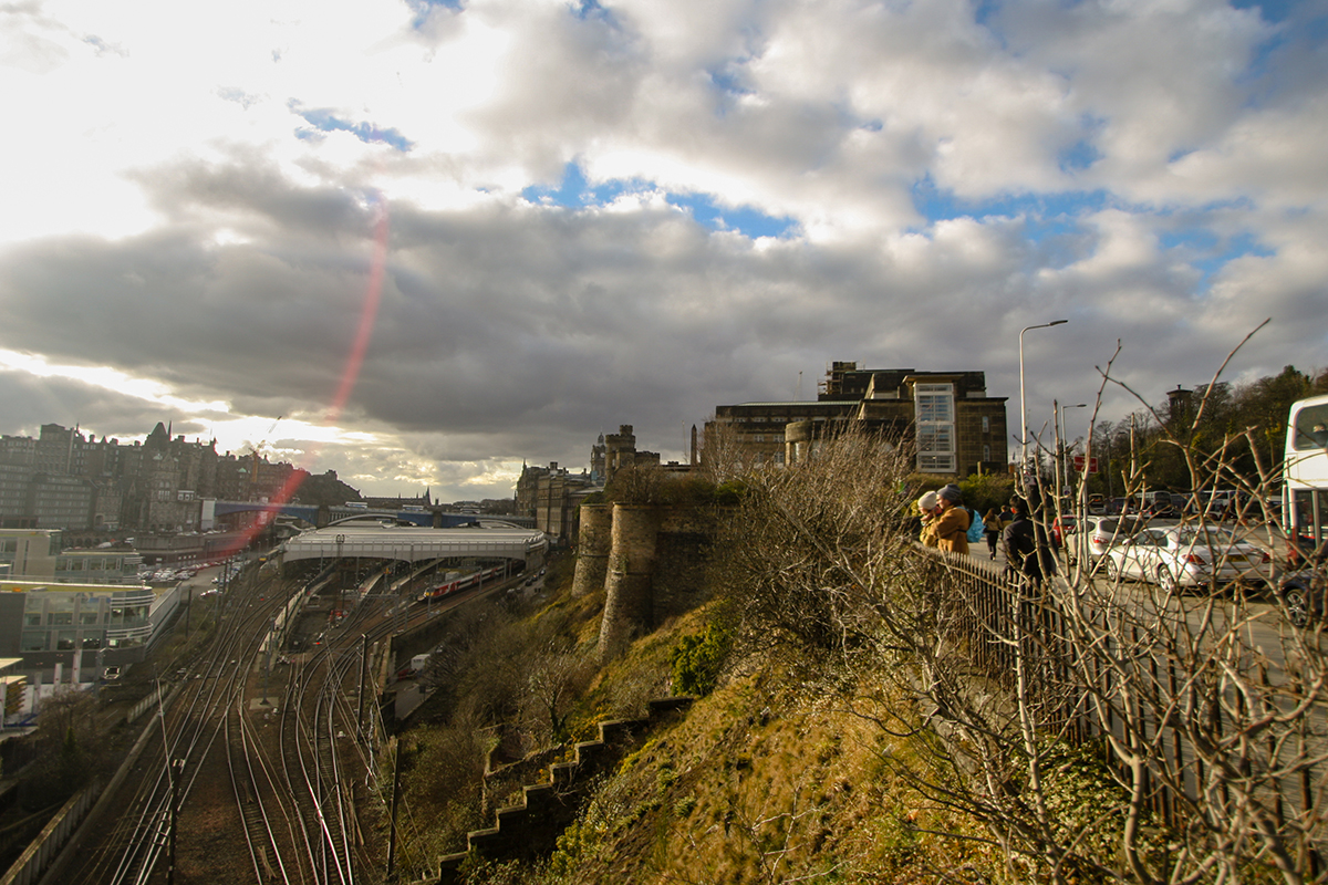 Overlooking Edinburgh from the former Parliament building.