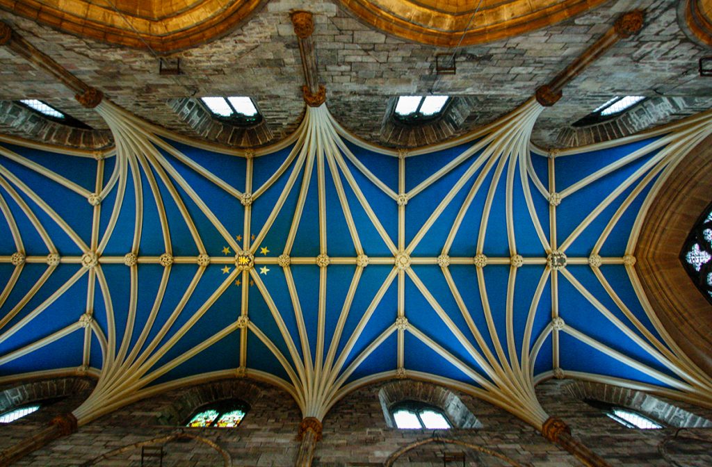 Detail of St. Giles Cathedral Ceiling.