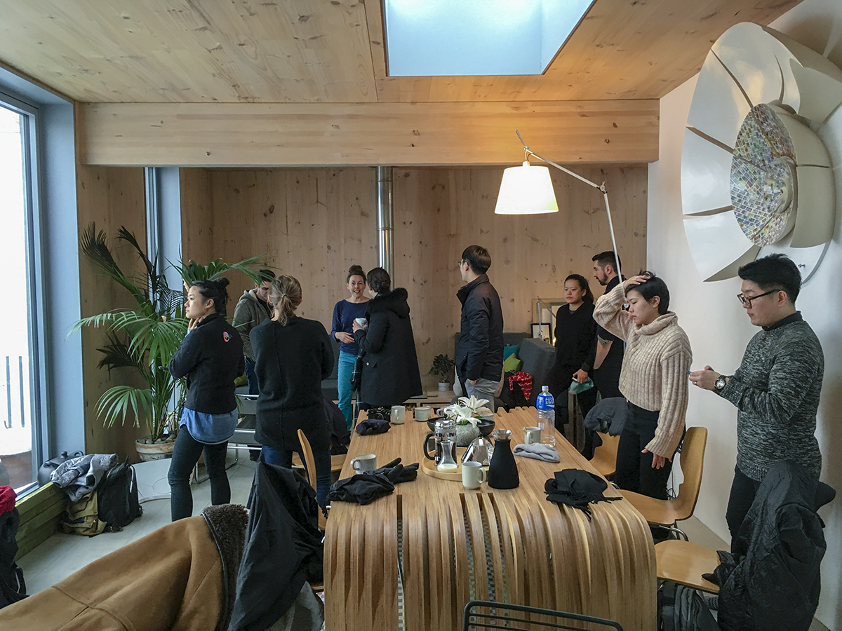 Visiting a residential project constructed primarily of Cross-Laminated Timber (CLT).