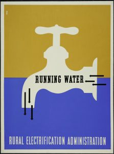 This 1930s-era poster, and those that follow, relate to a book Spinak is currently working on about community-owned electricity and energy politics in mid-twentieth century America. More details at the end of the interview. Image courtesy of the Museum of Modern Art.