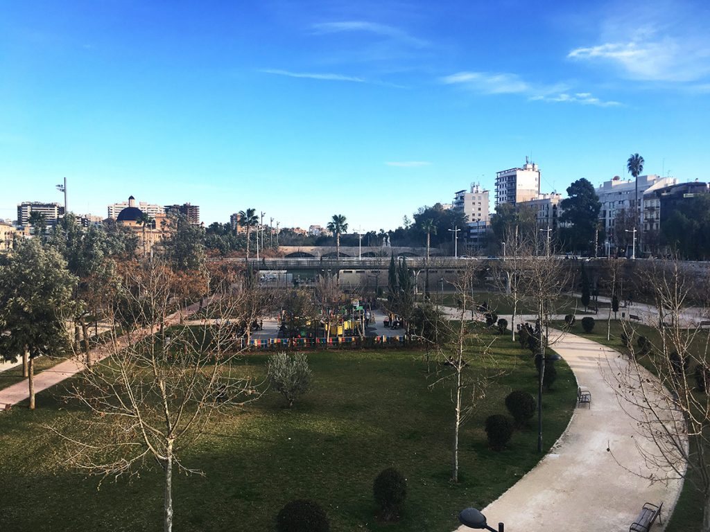 Garden River Turia, a sunken public park transformed by the old river with its diversion after a devastating flood back in 1957.