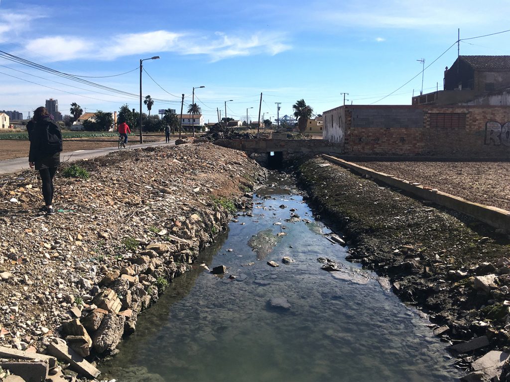 Water quality in the region suffers from irrigating channels passing through the urban center of Valencia.