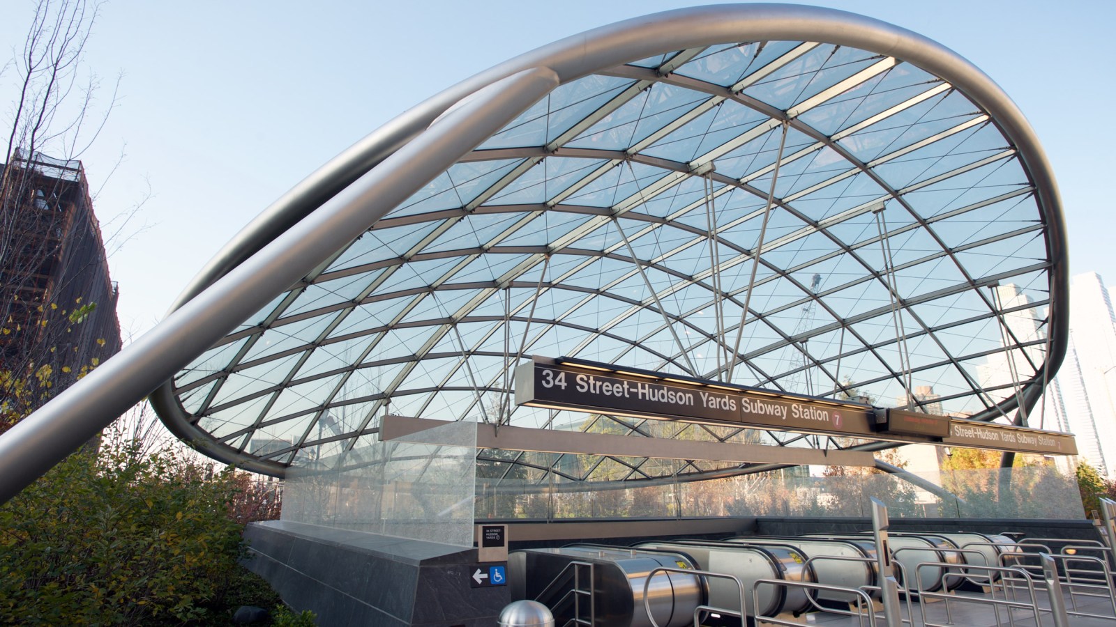 Mori's Hudson Yards subway station canopy. Photo by Hiroshi Abe