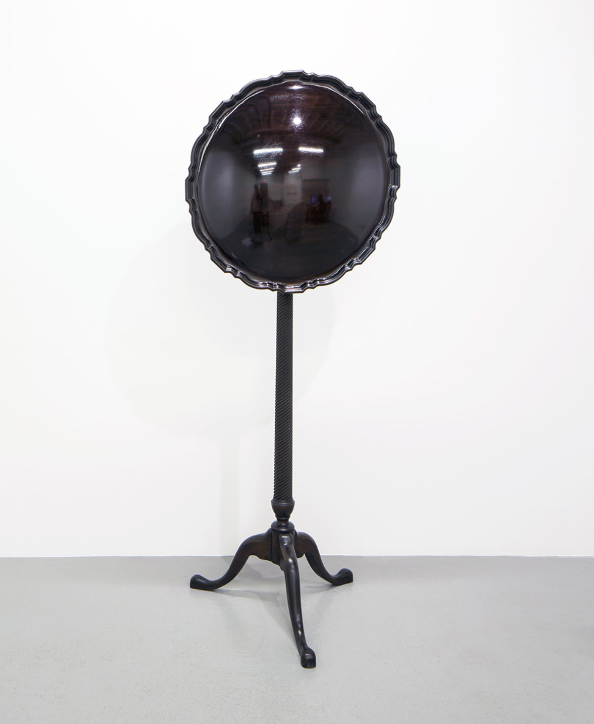 'Young Americans', 2018. Fixed tilt-top mirror table (mahogany).