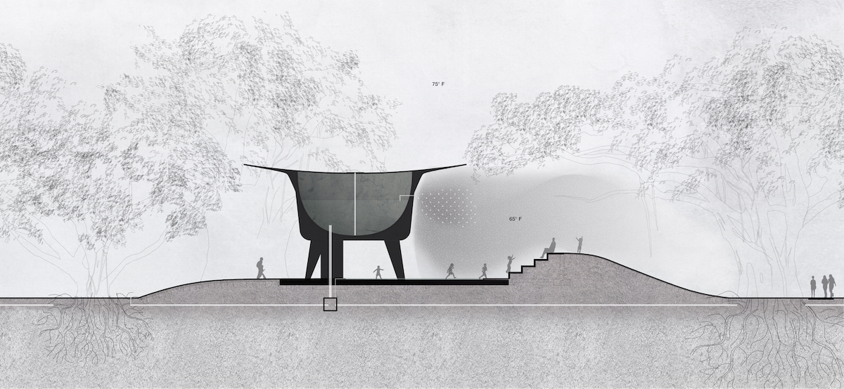 Sections through proposed water towers