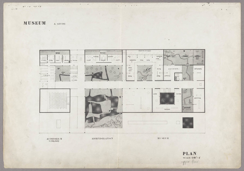 A floorplan for I.M. Pei's thesis.
