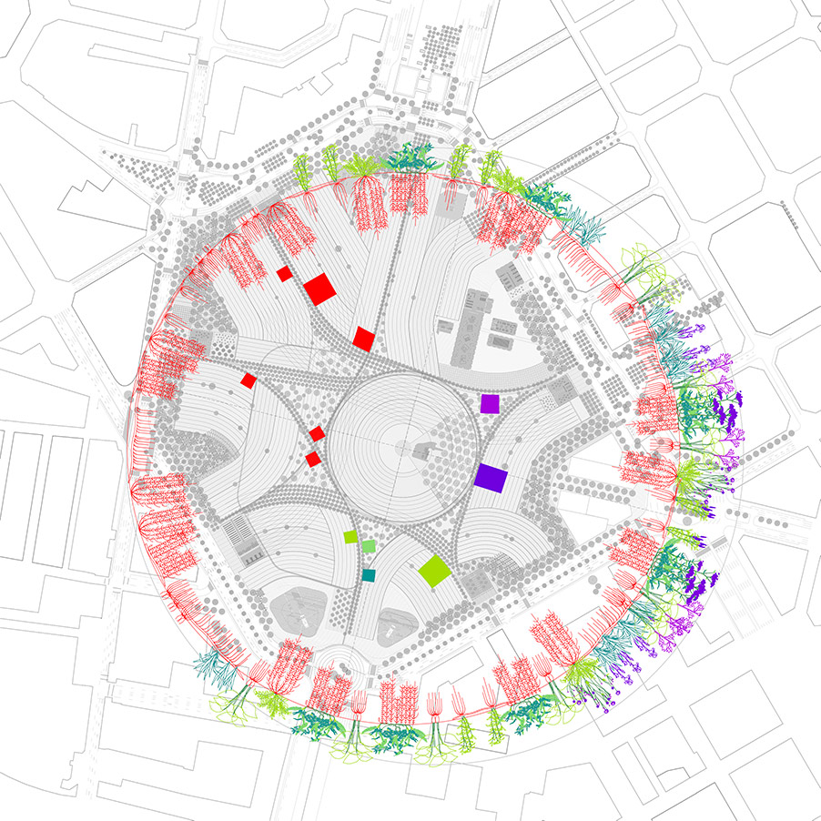 Birds Eye View of City Plan