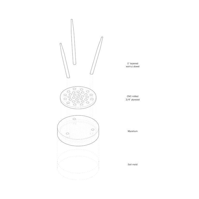 Mycelium Stool - Harvard Graduate School of Design