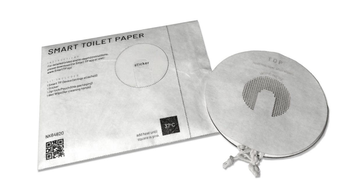 envelope and smart toilet paper insert