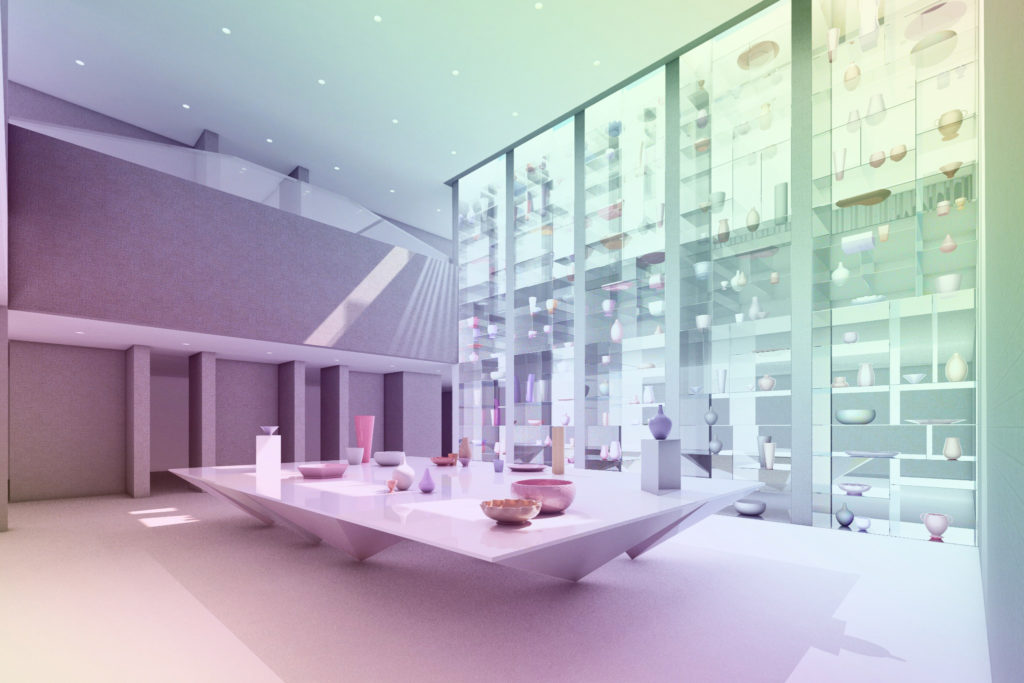Rendering of the re-imagined Everson Museum of Art’s café.