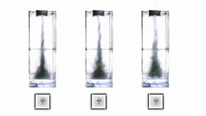 Prototype of Tornado beam geometry at various fan speed and boundary conditions