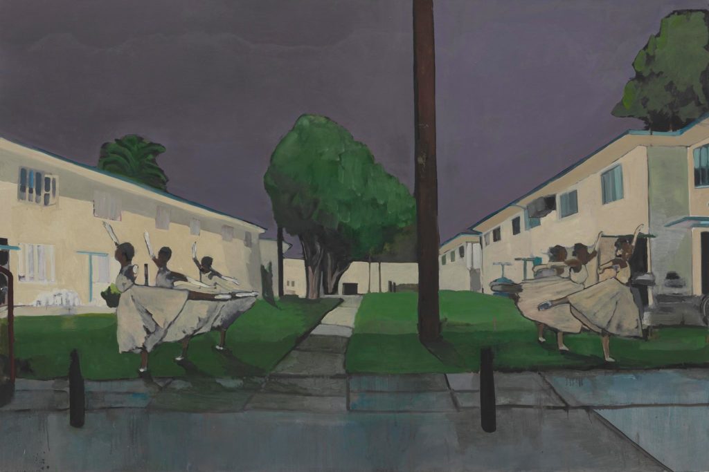 Noah Davis painting of ballerinas at night