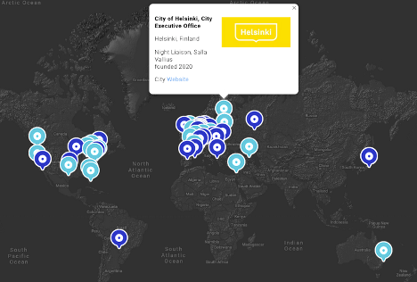 Interactive map of night mayors