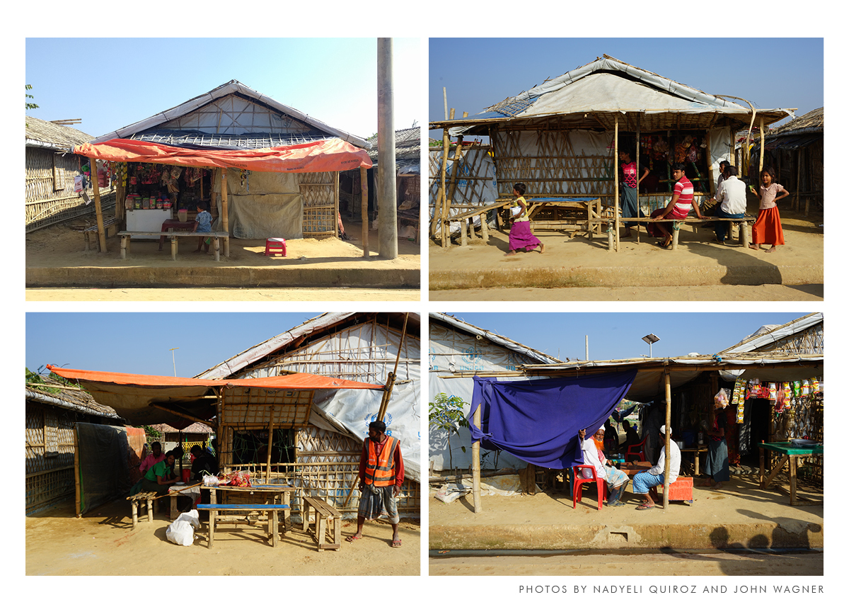 Tea stalls in the ridges of the camps