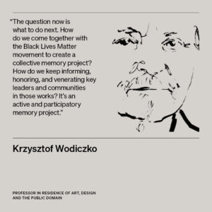 Illustration of Krzysztof Wodiczko