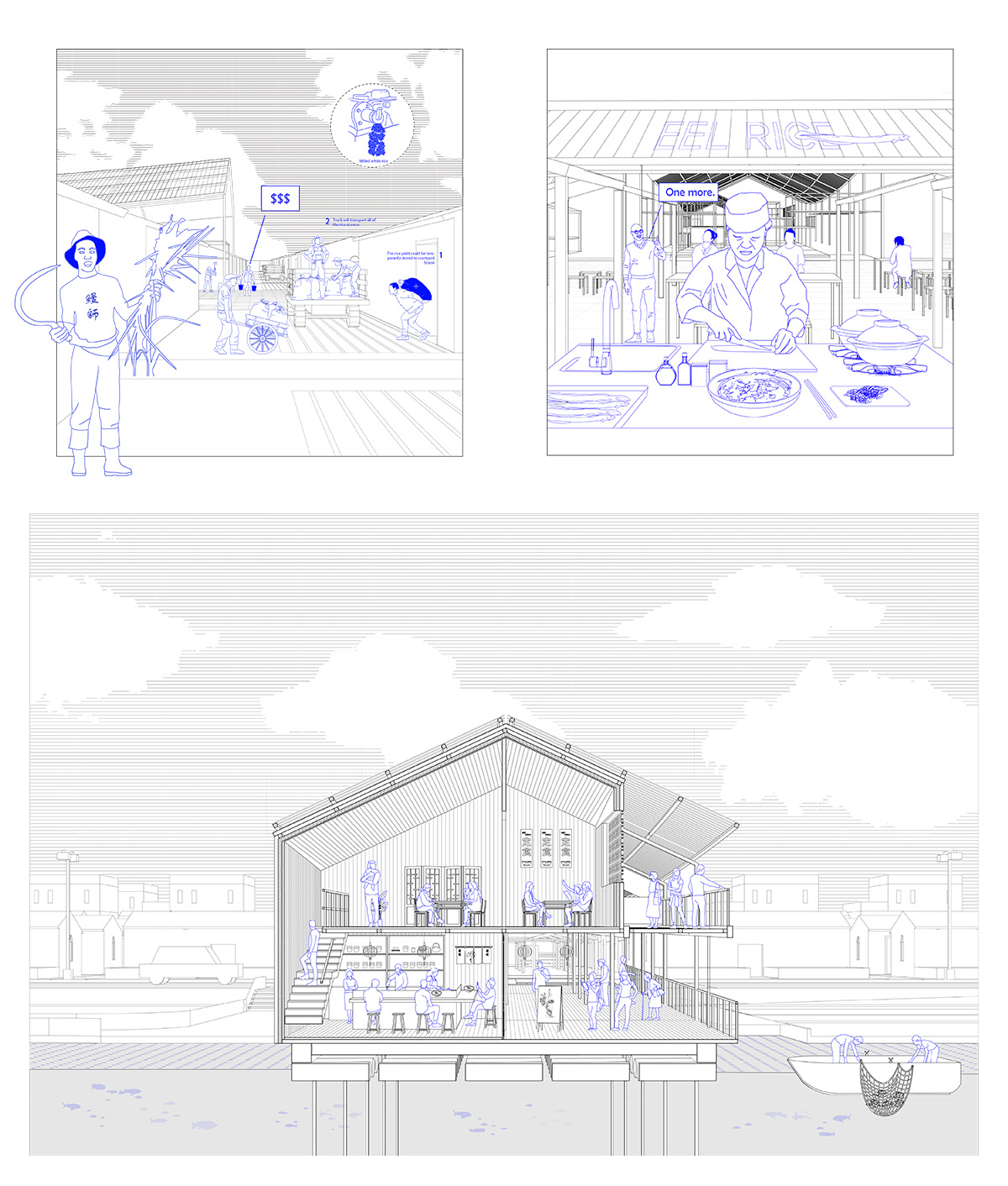 Perspective showing use of spaces