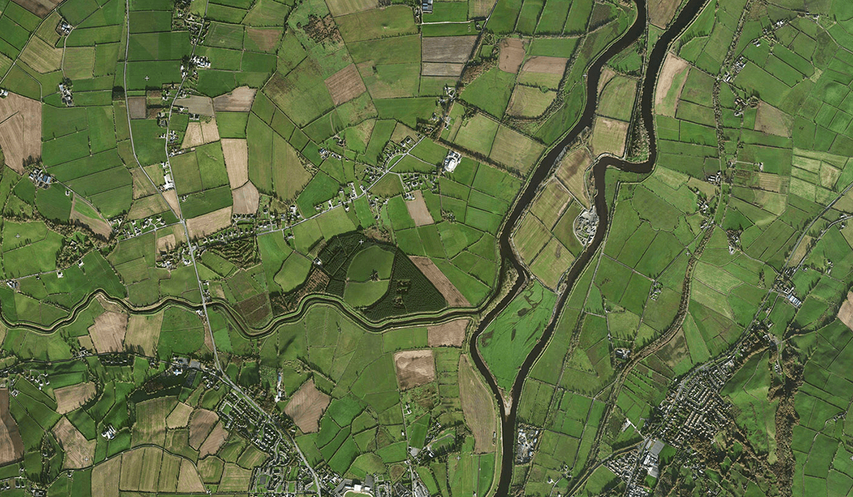 Irish landscape from above