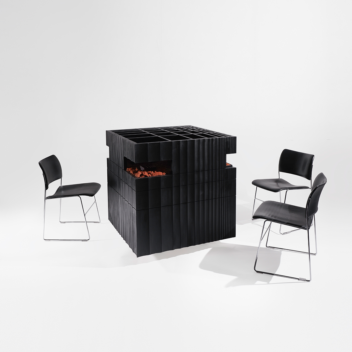 Image of model as a table with chairs surrounding it