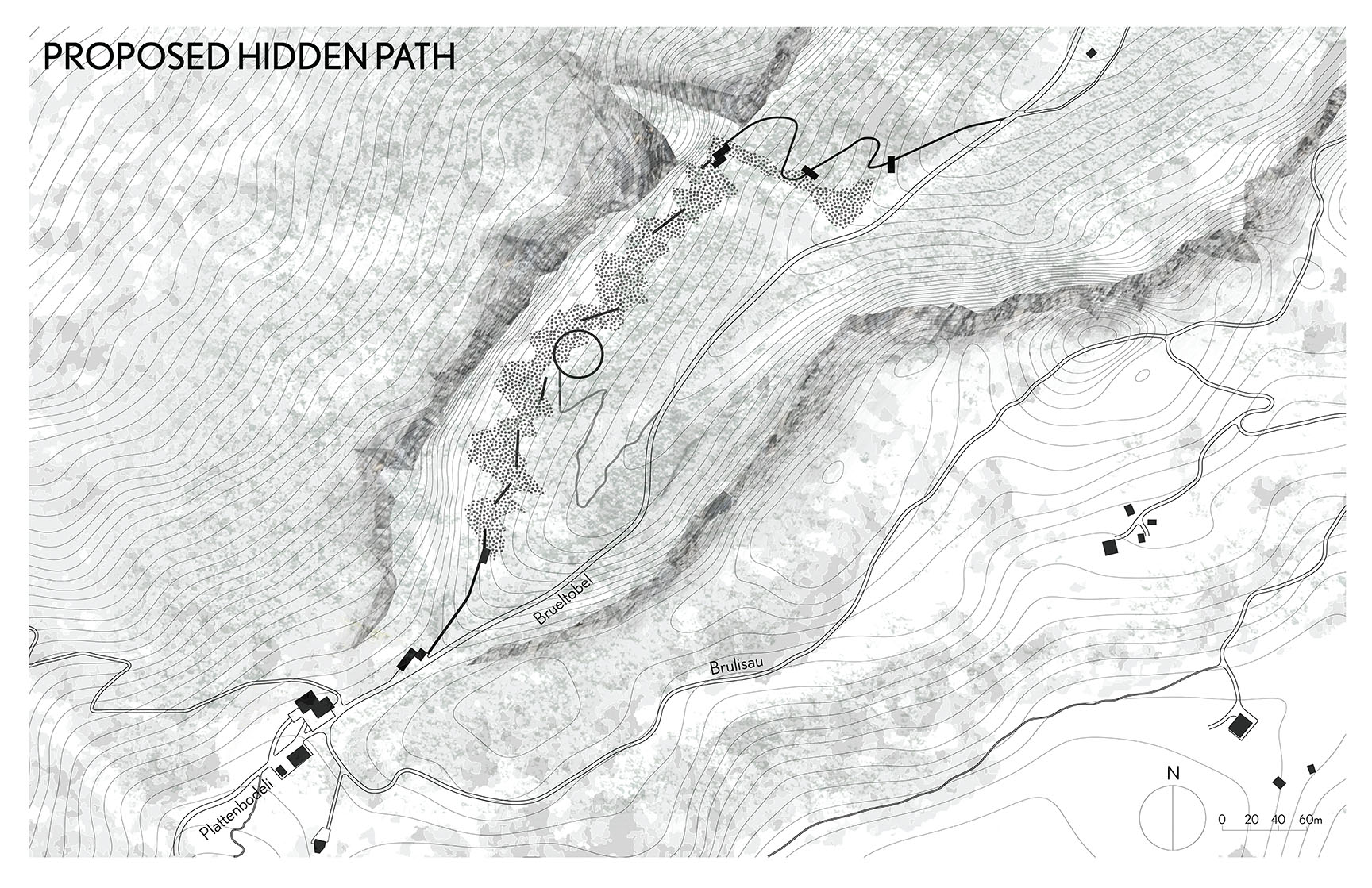 Plan of proposed pathway