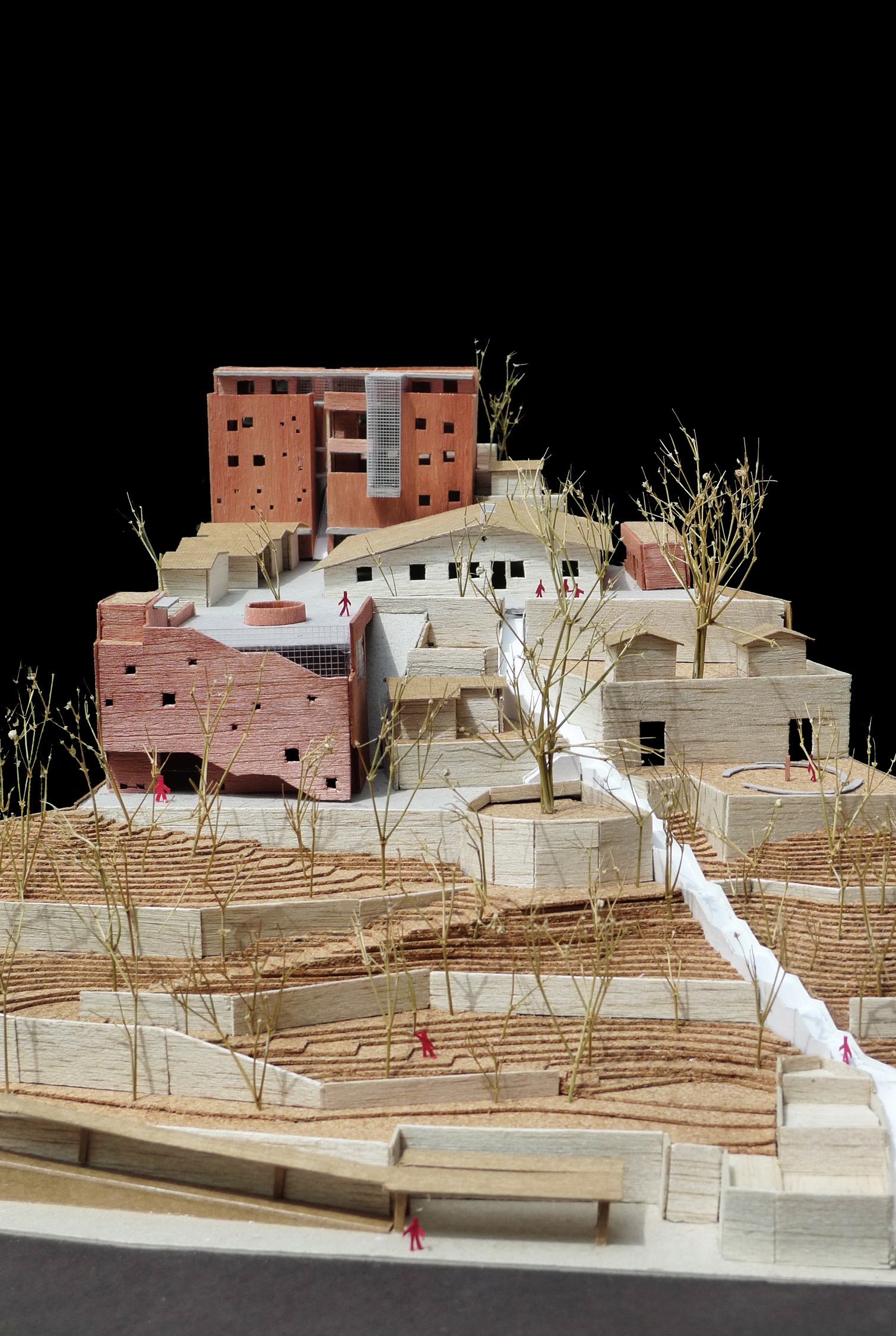 Site and architectural model of proposed scheme, Casa de Oxumarê