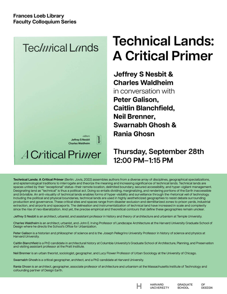 Greeen, black and white poster advertising the event 