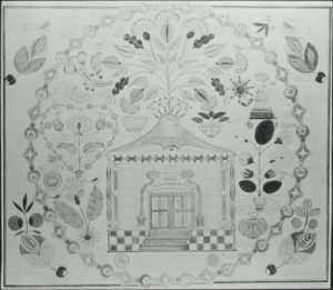 Image of hand drawing of Shaker art and architecture