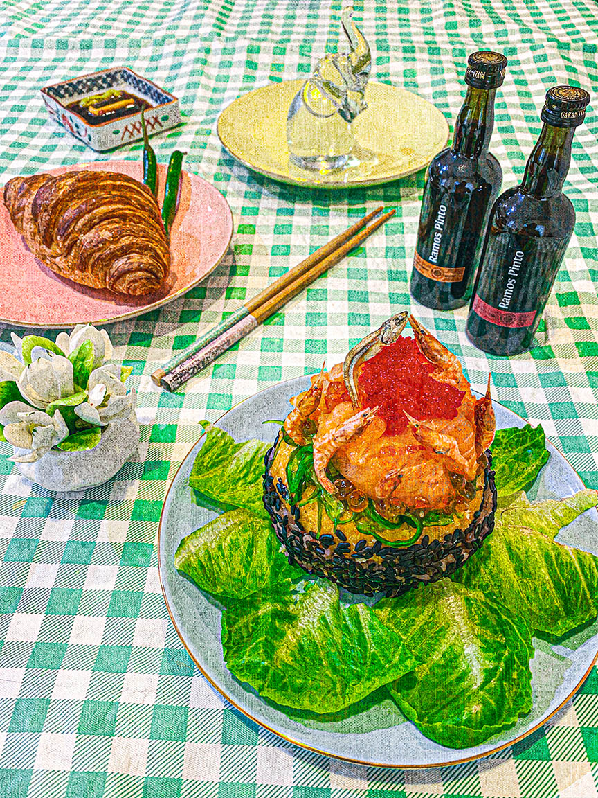 Image of food on table setting