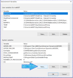 Choose New under System Variables