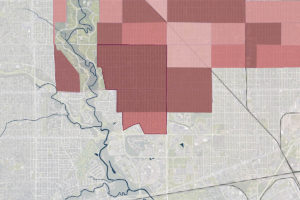 Diagram showing the population density diagram showing a high density of children in Warrendale. In 2016, in the city of Detroit, 1 in 5 children lived in poverty, 1 in 3 children come from a single parent household, and 1 in 10 children came from a family of immigrants. Due to the large density of children in the neighborhood, the risk for toxic stress in children is high in this neighborhood.