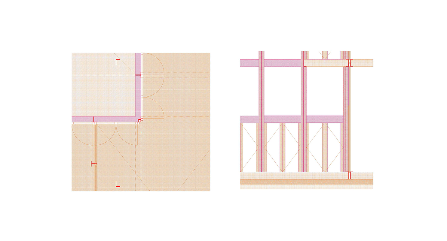 Large room plan and section