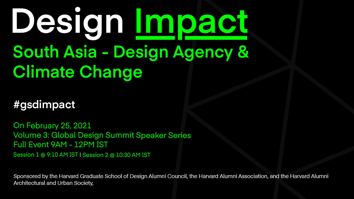 Graphic with a black background and green and white text, advertising the event