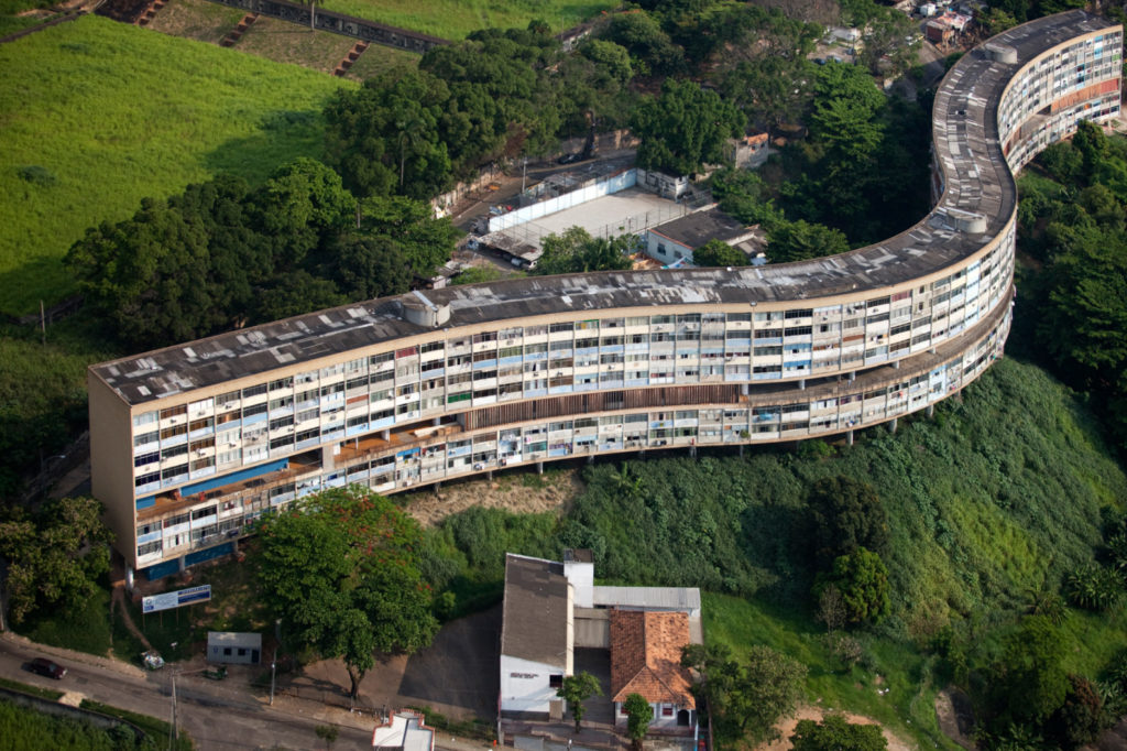 Image of aerial photography showing the architecture in its landscape context