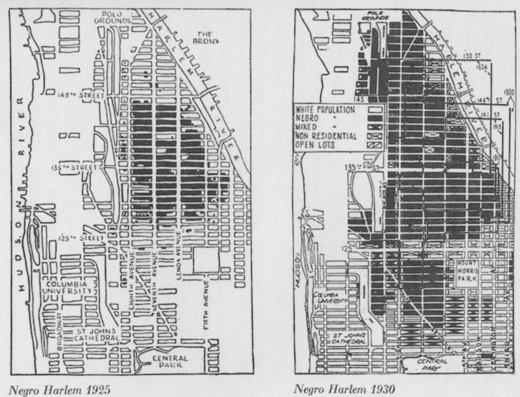 Black and white image mapping population growth