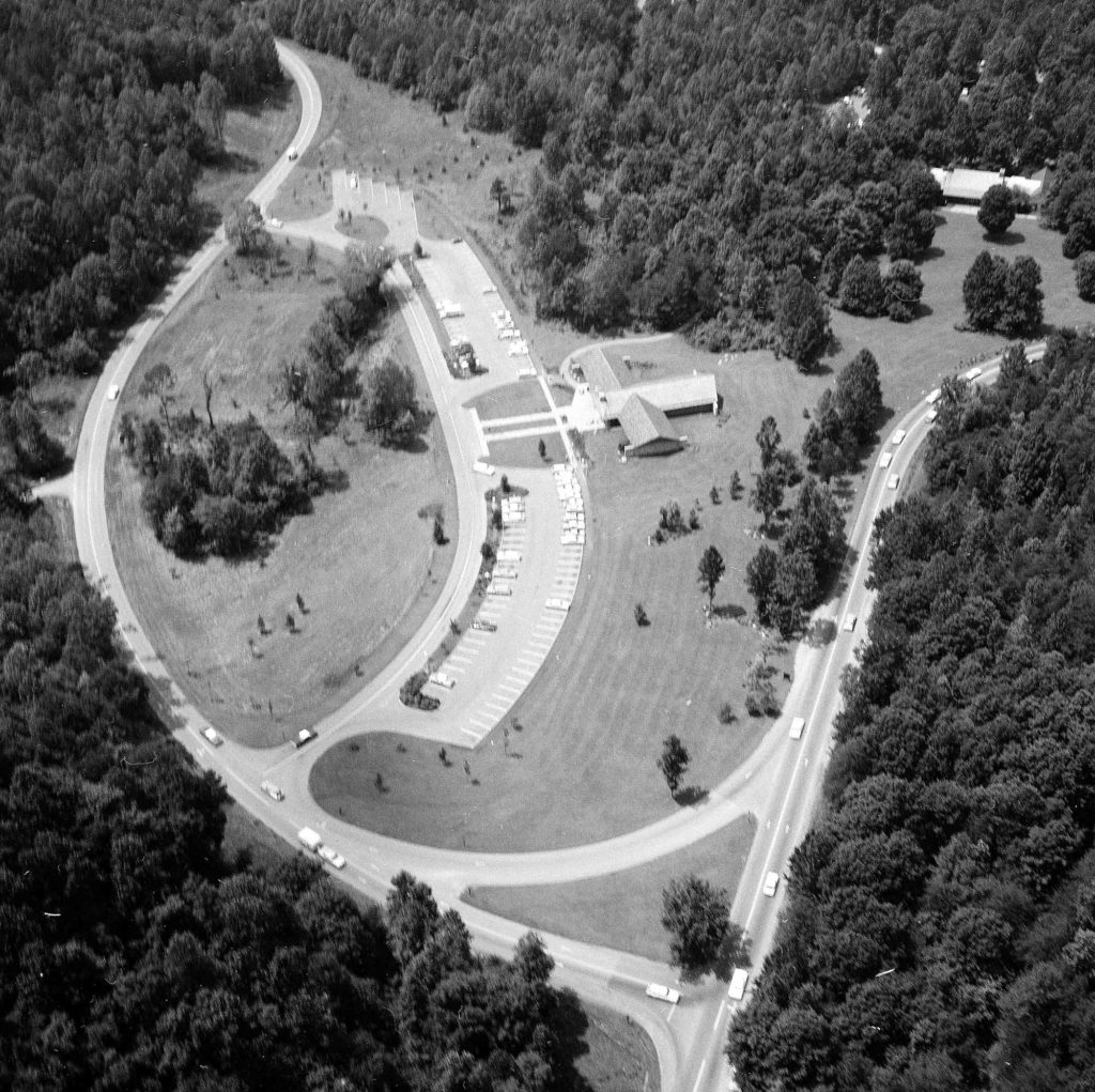 Areal view of Sugarland Visitor Center, 1964.