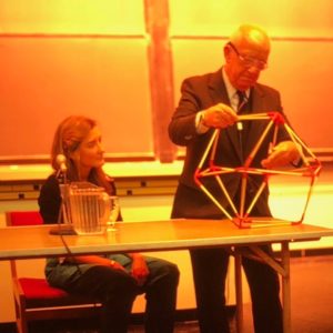 Amy C. Edmondson with Buckminster Fuller (1983). Photo courtesy Amy Edmondson.