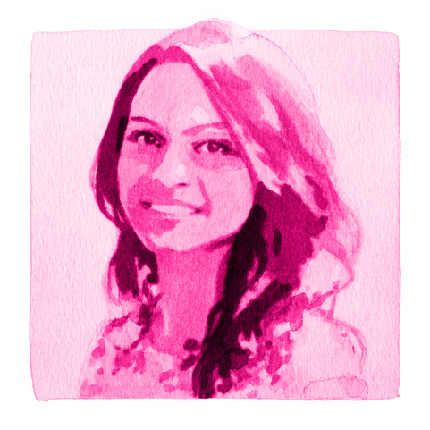 magenta illustration of Nupur